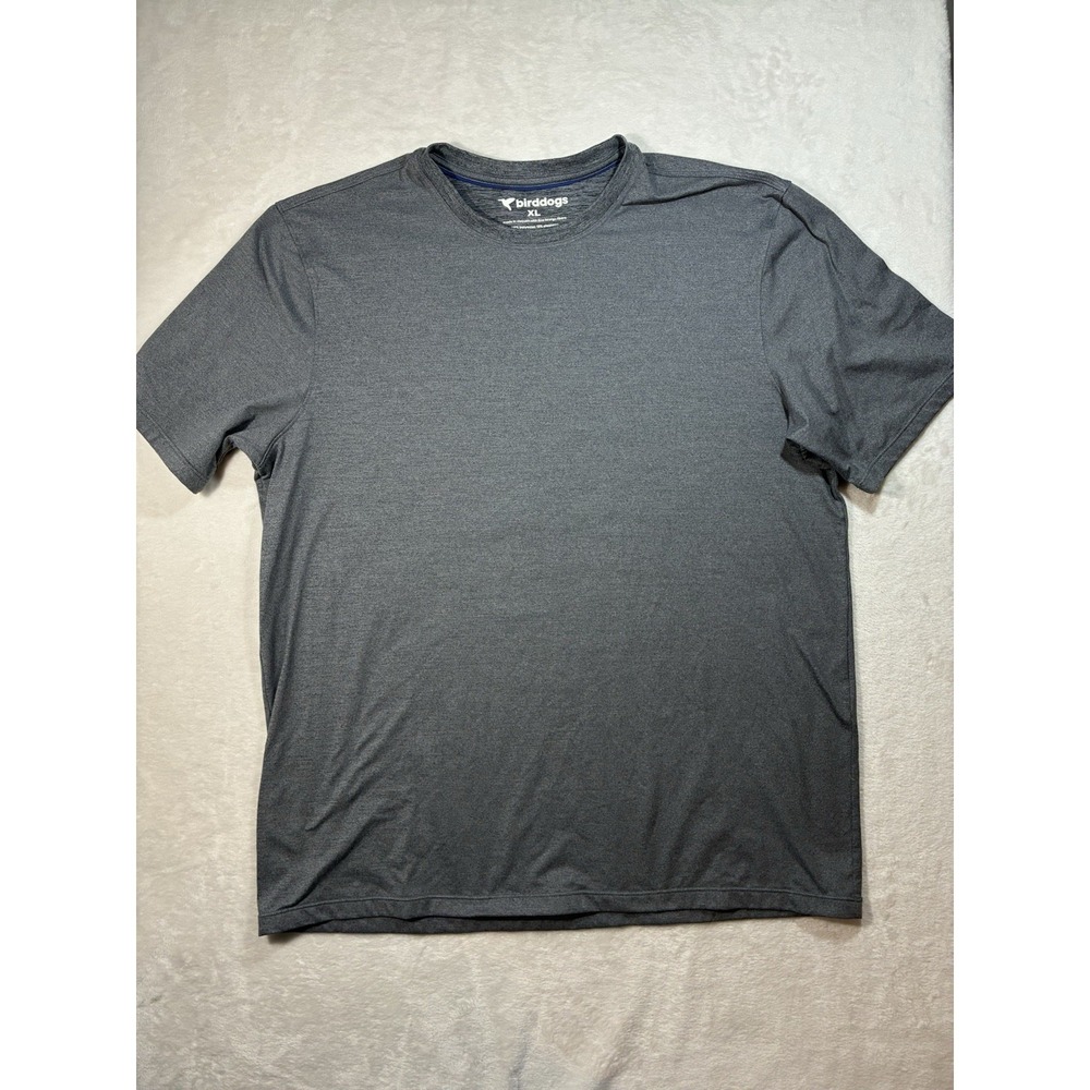 Birddogs Mens Gray XL Performance Short Sleeve Athletic Golf Shirt